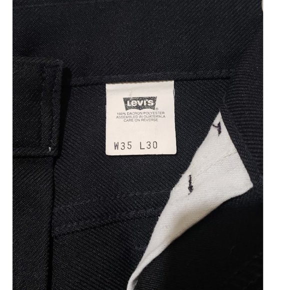 Vintage Retro Levi's Black Tab Pants Size W35 x L30 - Picture 4 of 5